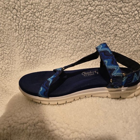 Tony Little CHEEKS Sandals Blue Size 9M - Picture 5 of 7